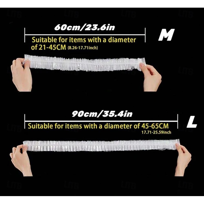 Thickened Transparent Dust Cover Universal Kitchen Rice Cooker Air Conditioner Household Appliances Transparent Film Cover Elastic Band Disposable Dust Cover2