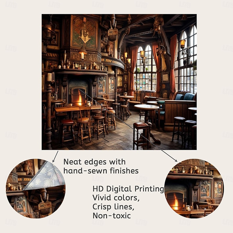 Vintage Bars Hanging Tapestry Wall Art Large Tapestry Mural Decor Photograph Backdrop Blanket Curtain Home Bedroom Living Room Decoration4