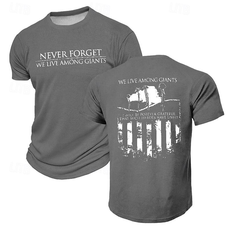 Men's Graphic T Shirt Waffle T Shirt Tee Top Short Sleeve T shirt 3D Print Crew Neck Shirt Fashion Casual Street Style Sports Outdoor Daily Holiday Black Navy Blue Army Green Summer Clothing Apparel4