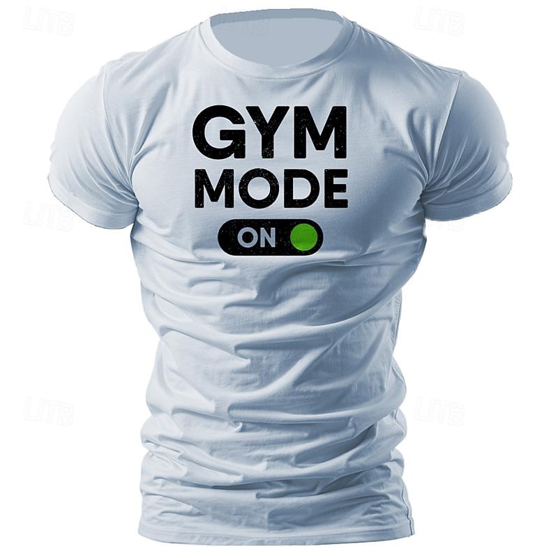 Men's Letter T Shirt Tee Top Cotton Short Sleeve Graphic Shirt Black White Light Blue Comfortable Tee Vacation Street Fashion Designer Clothing3