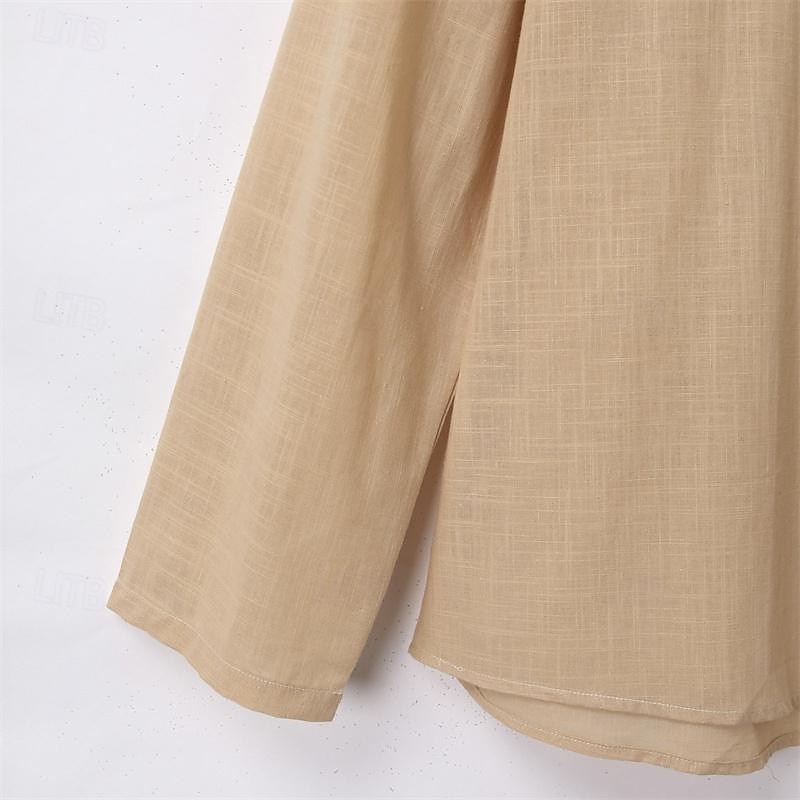 Men's T Shirt Tee Top Long Sleeve Shirt Long Sleeve Crew Neck Spring &  Fall Plain Fashion Designer Basic Vacation Street Going out Black Sky Blue Khaki Top Tee for Men4