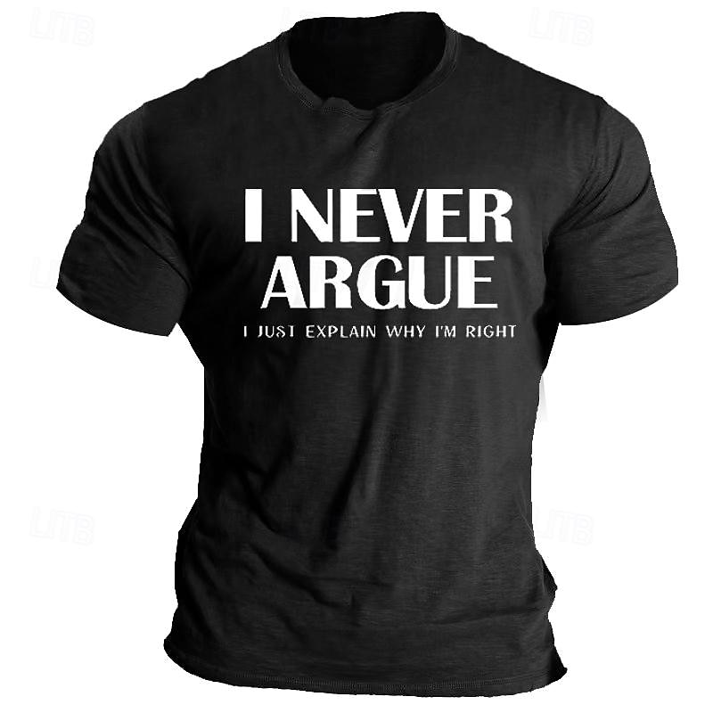 Men's Quotes & Sayings T Shirt Graphic Tee 100% Cotton Short Sleeve Graphic Shirt Heather Gray Black Army Green Comfortable Tee Vacation Daily Wear Fashion Designer Clothing3