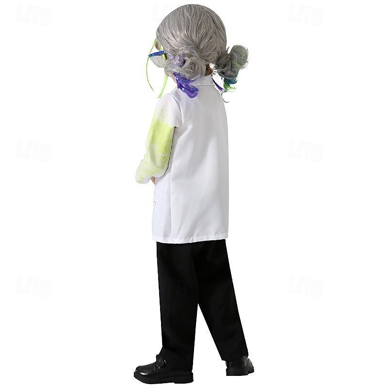 Boys Girls' Scientist Cosplay Costume Outfits For Masquerade Cosplay Kid's Coat3