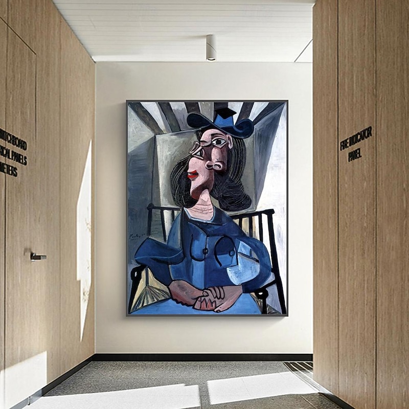 Mintura Handmade Pablo Picasso Famous Oil Paintings On Canvas Home Decoration Modern Wall Art Abstract Portrait Picture For Home Decor Rolled Frameless Unstretched Painting2