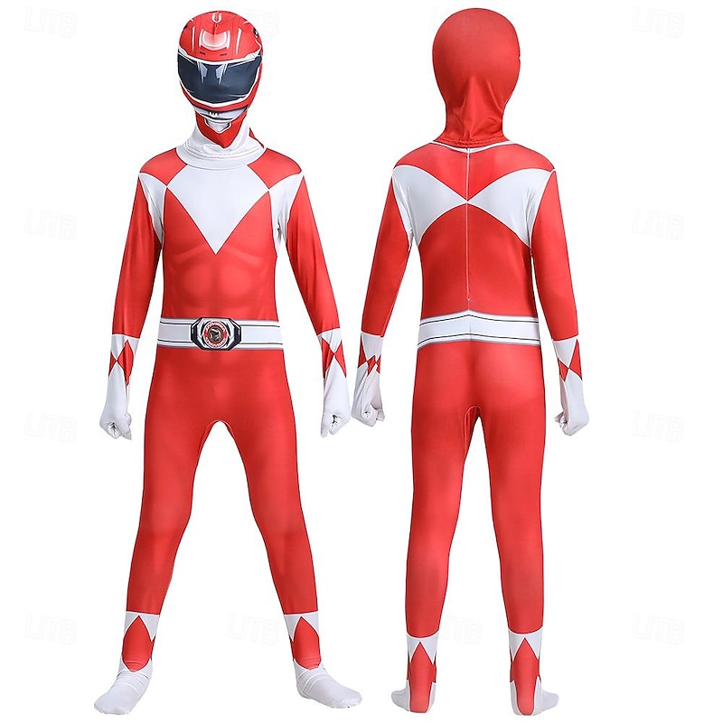 Mighty Morphin Power Rangers Tommy Oliver Cosplay Costume Jumpsuit Cosplay Halloween Movie Cosplay for Men's Women's Boys Kid's Adults' Halloween Carnival Masquerade2