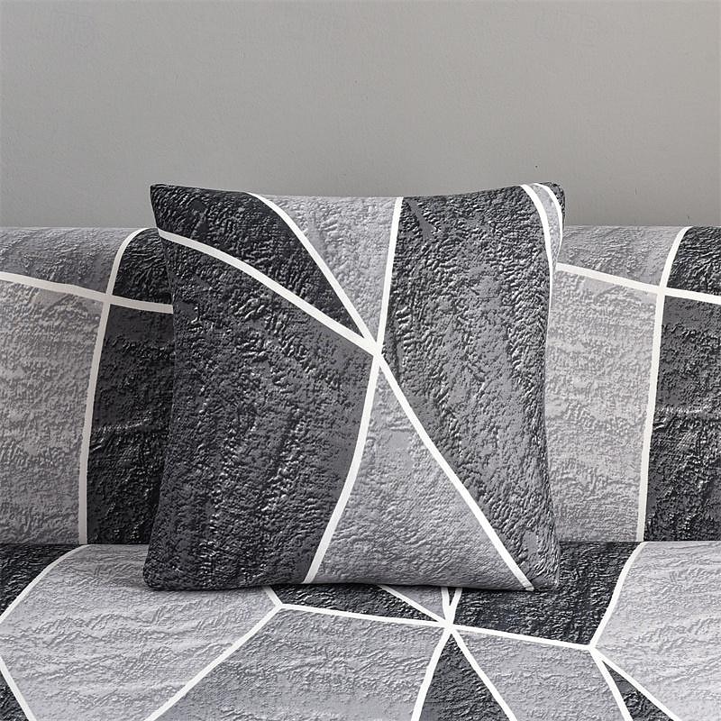 Geometric Printed Sofa Cover Stretch Slipcovers Soft Durable Couch Cover 1 Piece Spandex Fabric Washable Furniture Protector fit Armchair Seat/Loveseat/Sofa/XL Sofa/L Shape Sofa 8