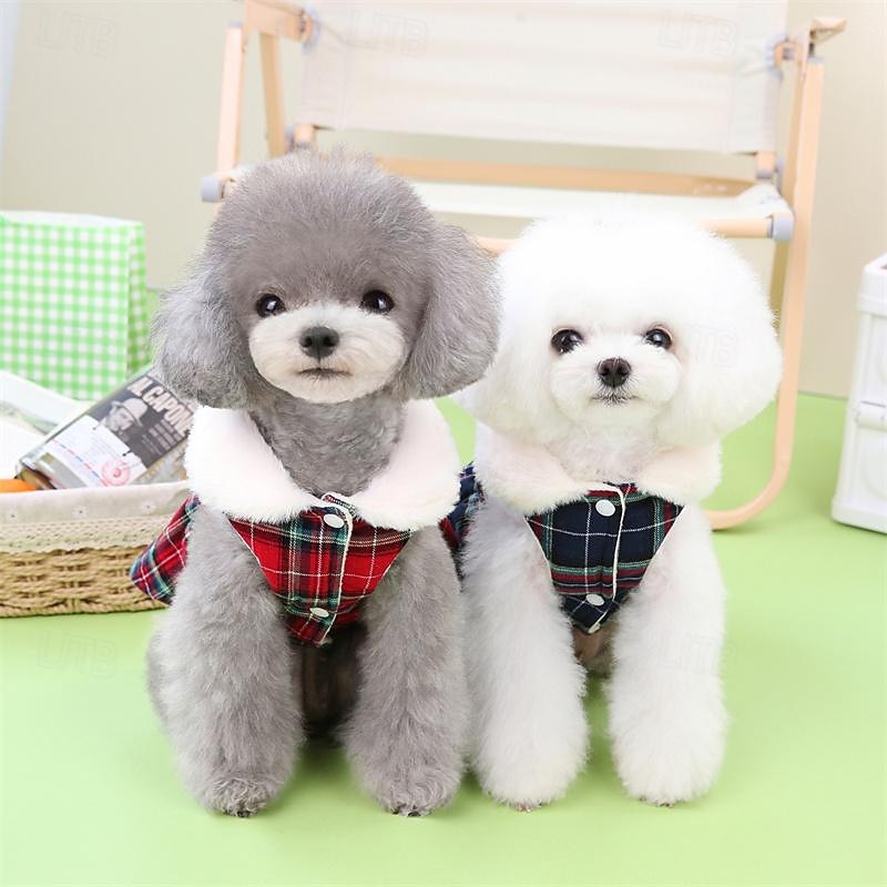 Dog Cat Dress Elegant Cute Winter Breathable Soft Washable Comfortable Thick Vacation Dailywear Casual Daily Weekend Walking Dog Clothing for Cat Dog Husky Labrador Alaskan Malamute2