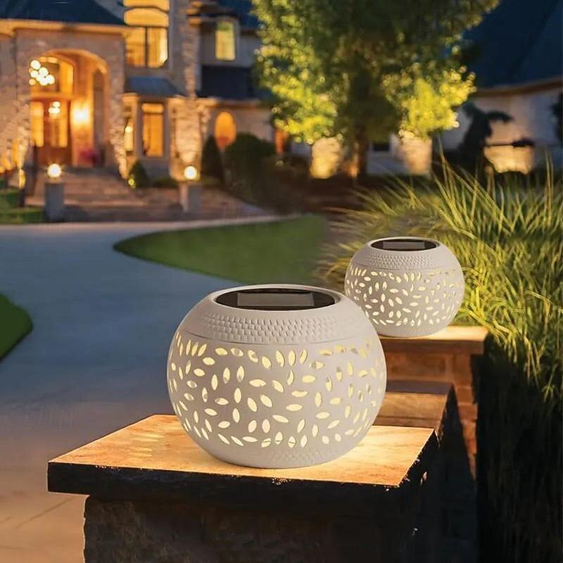 Outdoor Solar Table Garden Lights Dancing Flickering Flame Lamp Retro Metal Lamp For Patio Garden Pathway Yard Decor Lighting 1X