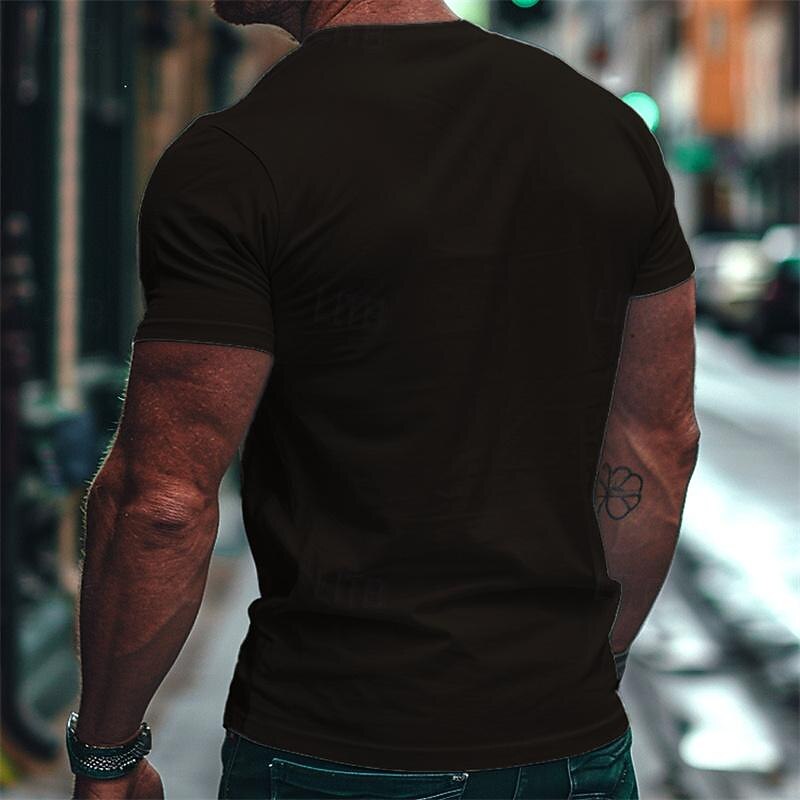 Men's Shamrock T Shirt Tee Top Cotton Short Sleeve Graphic Shirt Black Comfortable Tee St.Patrick's Day Holiday Fashion Designer Clothing2