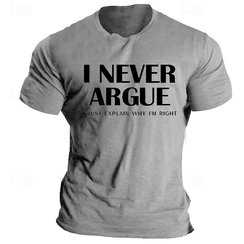 Men's Quotes & Sayings T Shirt Graphic Tee 100% Cotton Short Sleeve Graphic Shirt Heather Gray Black Army Green Comfortable Tee Vacation Daily Wear Fashion Designer Clothing2