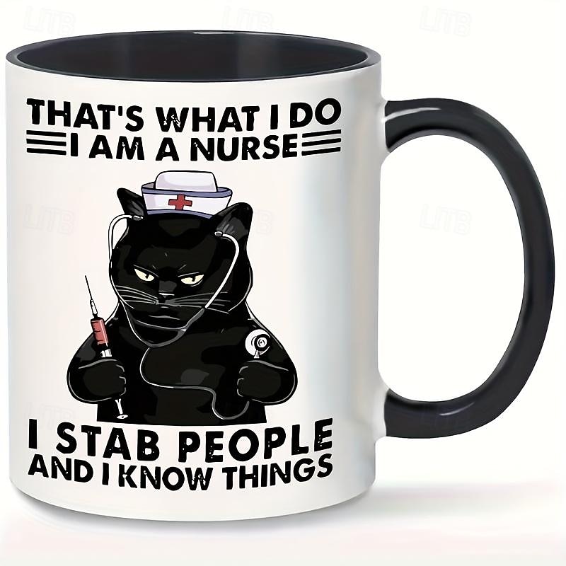 Cat Mug - 'Touch My Coffee' Mug: Funny Quote Coffee Cup, Ideal Gift for Friend, Sister, Cat Mom - Ceramic Mug for Coffee Drinkers and Kitty Owners - 11 Oz3