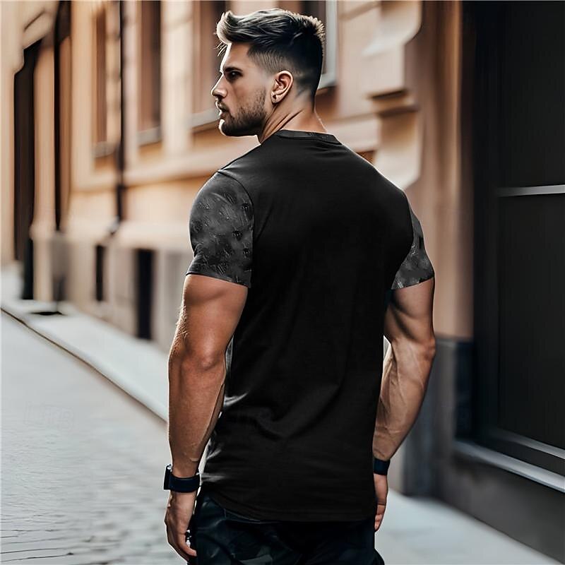 Men's Skull Snake T Shirt Short Sleeve T shirt 3D Print Crew Neck Shirt Punk Gothic Vacation Party Street Black Summer Spring Fall Clothing Apparel S M L XL 2XL 3XL3