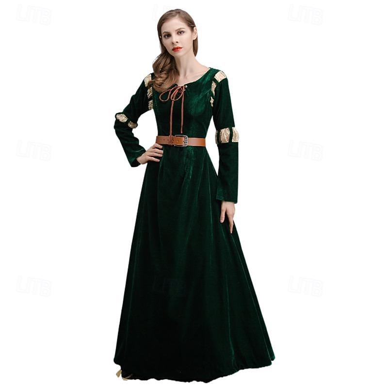 Brave Merida Dress Cosplay Costume Cosplay Wigs Cosplay Movie Cosplay for Women's Adults' Carnival Masquerade3