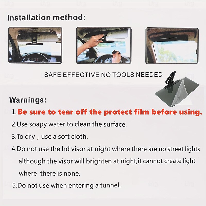 Universal Car Sun Visor Anti-Glare & UV Protection for Safe Driving Anytime Universal Polarized Sun Visor Sunshade4