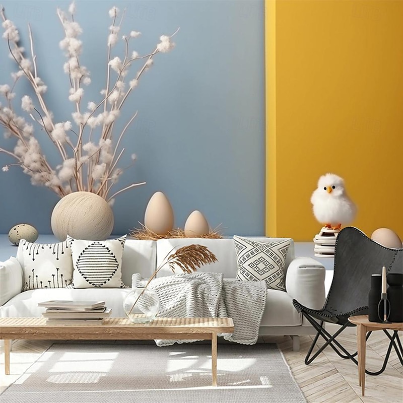 Cool Wallpapers Green Gold Plant Wallpaper Wall Mural Roll Sticker Peel and Stick Removable PVC/Vinyl Material Self Adhesive/Adhesive Required Wall Decor for Living Room Kitchen Bathroom2