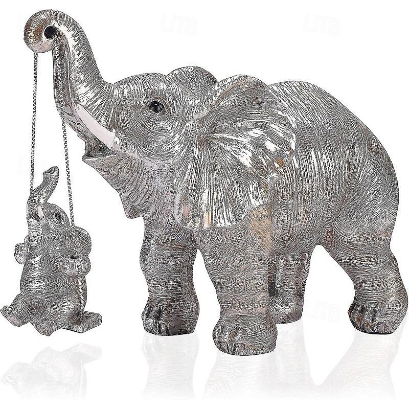 Women's Day Gifts Elephant Statue. Elephant Gifts Compatible With Women Mom Gifts. Decorations Applicable Home Office Bookshelf Tv Stand Shelf Living Room - Silver Mother's Day Gifts for MoM