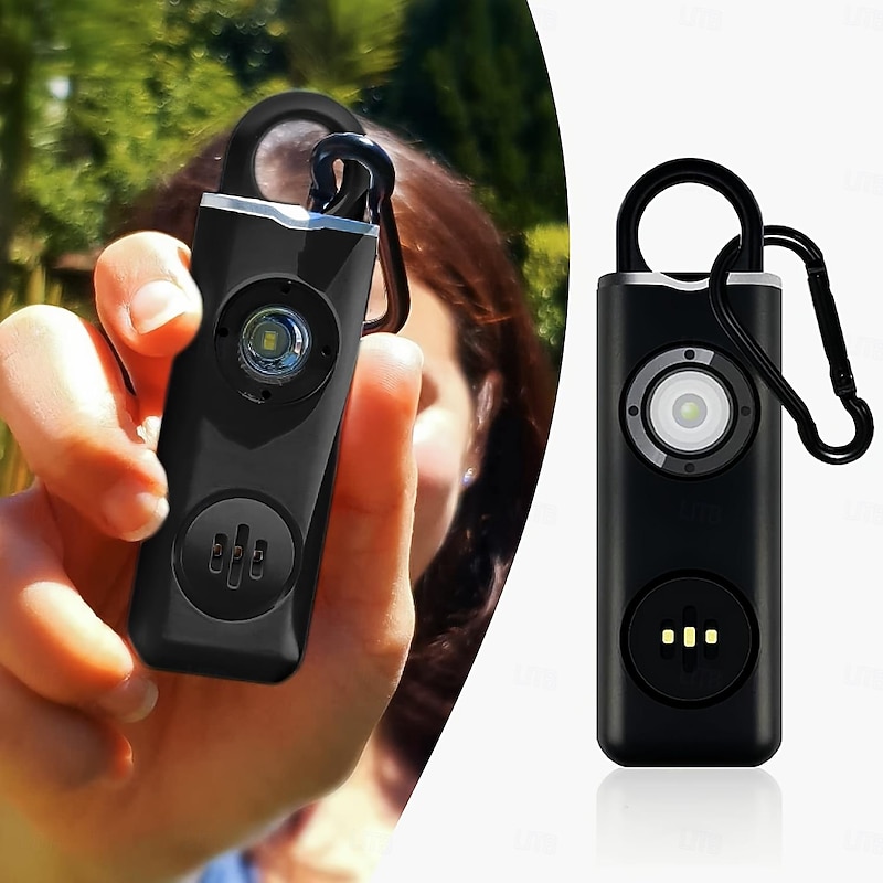 Personal Safety Alarm 130 dB Self Defense Siren Safety Alarm For Women Girl With SOS LED Light Personal Alarms Key Chain Alarm Rechargeable Battery4