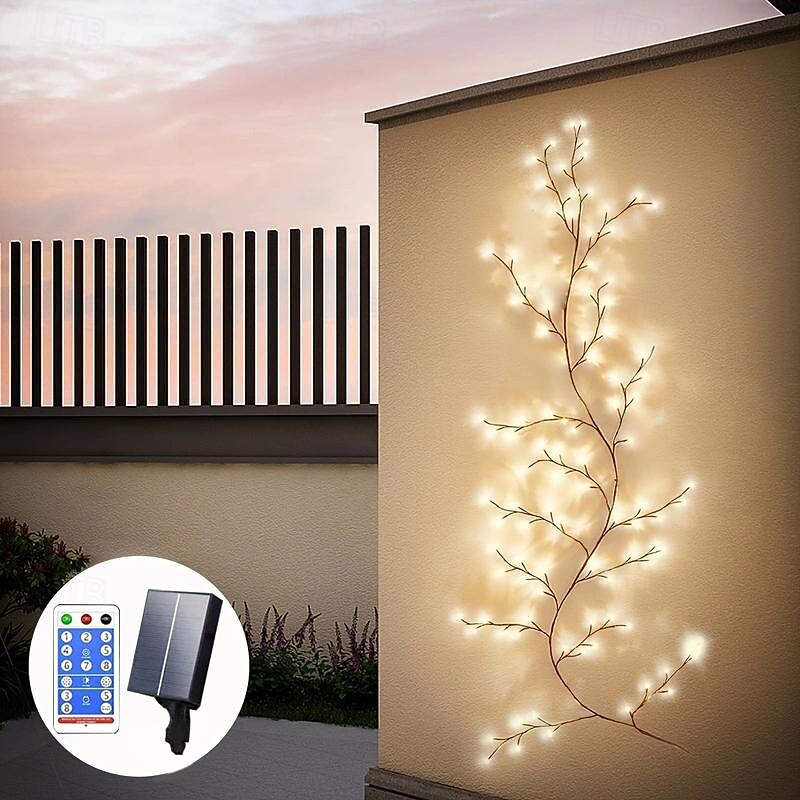 Solar tree branch light 1.8m 96 light 8-function remote control outdoor courtyard lawn holiday decoration light