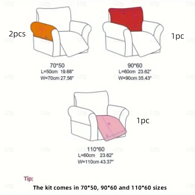 Soft Plush Sofa Cover Recliner Covers Thick Shaggy Fuzzy Sectional Couch Cover 4 Pcs Set,Non-Slip Sofa Slipcover Furniture Protector for Kids, Pets2