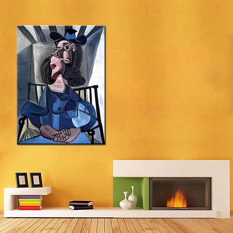 Mintura Handmade Pablo Picasso Famous Oil Paintings On Canvas Home Decoration Modern Wall Art Abstract Portrait Picture For Home Decor Rolled Frameless Unstretched Painting3