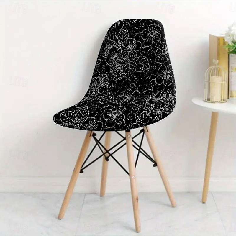 Shell Dining Chair Cover Mid Century High Back Dining Chair Cover Modern Style for Kitchen Dining Room Chair Slipcovers Dining Chair Cover4