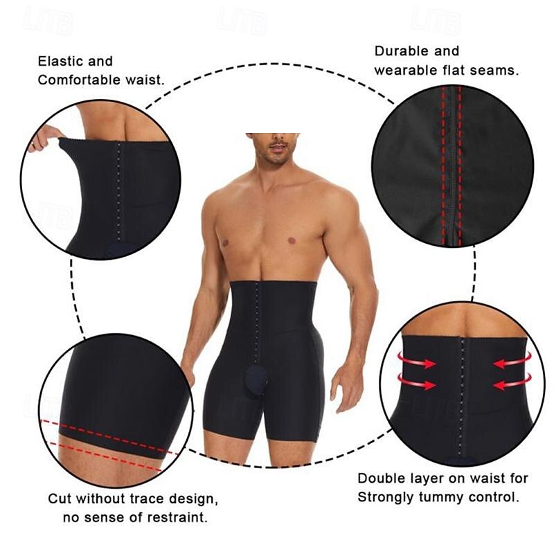 Men's Active Running Shorts Shapewear Hiking Shorts Running Gym Breathable Quick Dry Plain Short Fashion Sporty Activewear Black Micro-elastic4