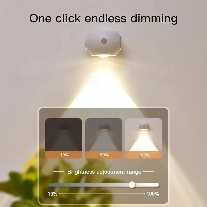 Wireless LED Picture Light with Remote LED Wall Sconce Motion Sensor Night Light Tri- Color Stepless Dimming Sunset Ambient Wall Lamp Adjustable Highlight Display Lamp for Frame Portrait4