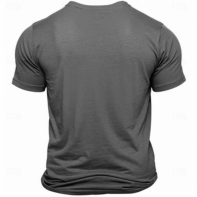 Men's Slogan T Shirt Tee Top 100% Cotton Short Sleeve Graphic Shirt Dark Blue Gray Comfortable Tee Sports Outdoor Holiday Fashion Designer Clothing2