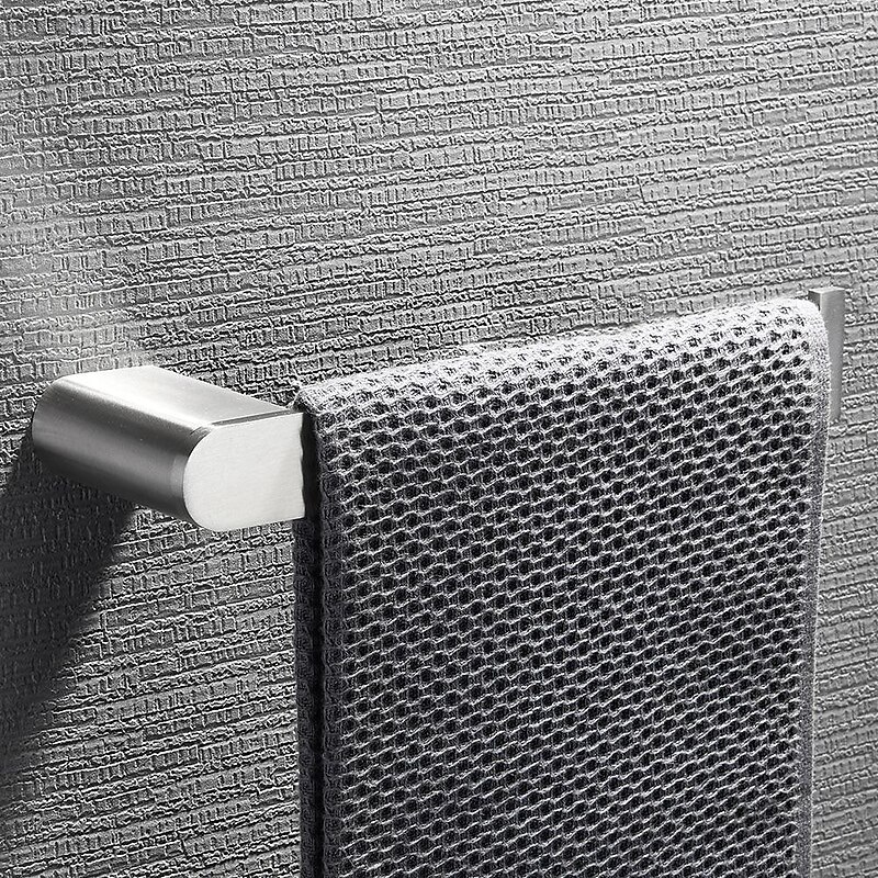 Bathroom Accessory Set Wall Mounted Brushed Stainless Steel Include Robe Hook Towel Bar Toilet Paper Holder with Mobile Phone Storage Shelf Towel Holder and Roll Paper Shelf 1or 3pcs3