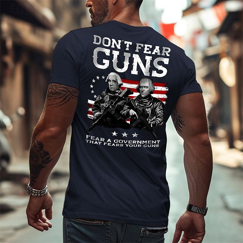 Patriotic T Shirts For Men Funny Voted T Shirt Short Sleeve T shirt 3D Print Crew Neck Shirt Funny Political T Shirt Street Casual Daily Black Red Blue Summer Spring All Seasons Clothing Apparel S M4