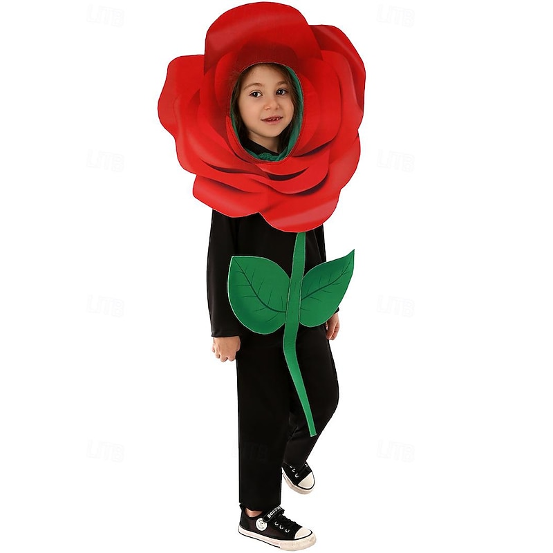 Rose Halloween Cosplay Costume Funny Costumes Carnival Costume Cosplay Funny Costume Adults' Boys' Girls' Carnival Masquerade Party Masquerade Easy Halloween Costumes Dress Up4