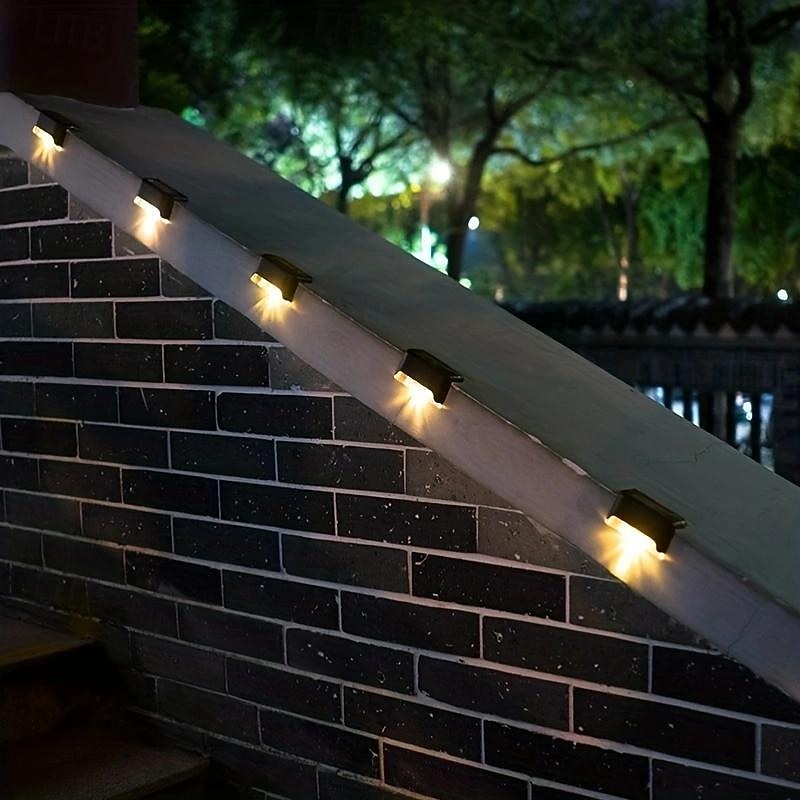 8pcs Solar Step Lights Solar Outdoor Courtyard Lights for Fence Steps Stairs Decks Fences Paths Patio Pathway4