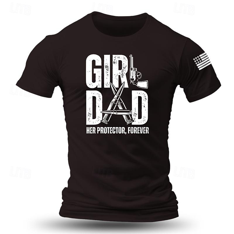 Men's Bullet National Flag T Shirt Tee Top Cotton Short Sleeve Graphic Shirt Black Navy Blue Comfortable Tee Sports Outdoor Holiday Fashion Designer Clothing