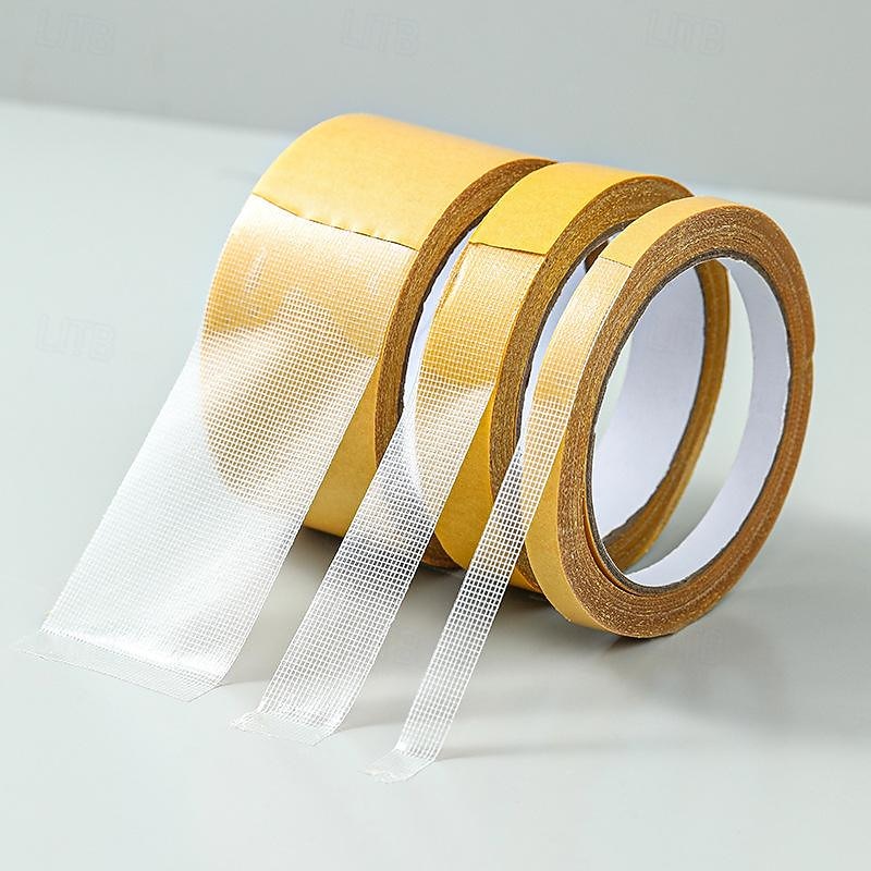2PCS Cloth-based Double-Sided Tape: High-Adhesive, Ideal for Wedding Red Carpet, Non-Slip Rug Gripper, Floor Mat Fixation with Strong Glue