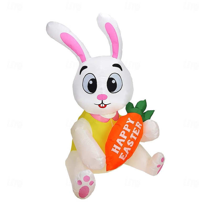 Easter Inflatable Bunny Eggs 1.5 meters with lights light up holiday decoration props2