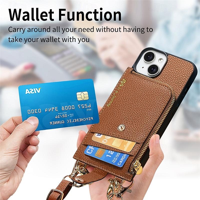 Phone Case For iPhone 16 15 14 Pro Max Plus 13 12 Pro Max Wallet Case Detachable Zipper with Lanyard Heart Retro TPU PU Leather4
