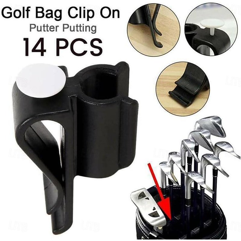 Golf Club Organiser Clips, 14 Piece Golf Club Clip Putter Clip for Golf Bag, Portable Golf Club Clip, Easy to Use Golf Bag Clip Organiser Ball Putter Accessories2