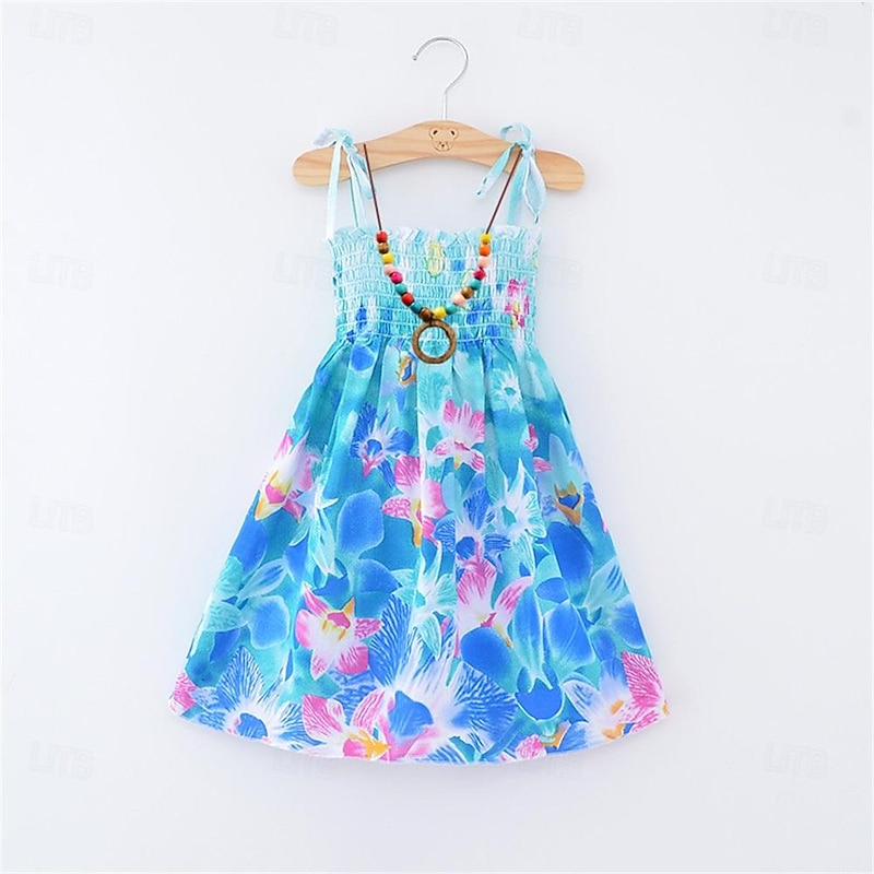 Summer Girls Rainbow Beach Dress Bohemian Princess Dresses for Teen Girls Clothes 6 8 10 12 13 Year3