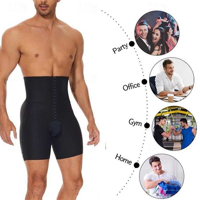 Men's Active Running Shorts Shapewear Hiking Shorts Running Gym Breathable Quick Dry Plain Short Fashion Sporty Activewear Black Micro-elastic2