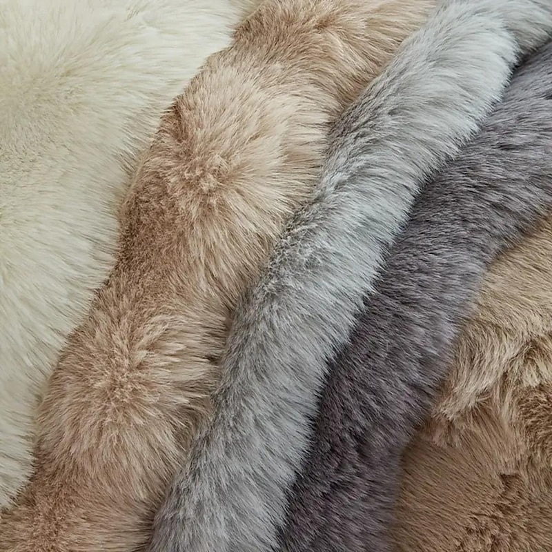 Soft Plush Sofa Cover Recliner Covers Thick Shaggy Fuzzy Sectional Couch Cover 4 Pcs Set,Non-Slip Sofa Slipcover Furniture Protector for Kids, Pets 8