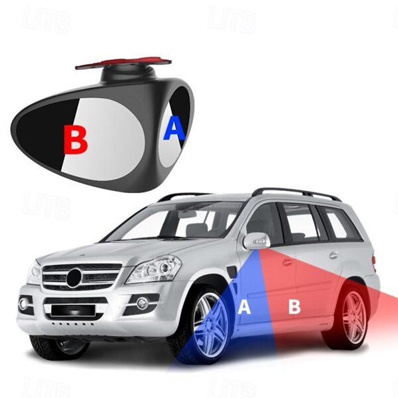 360 Degree Rotatable Side Car Blind Spot Convex Mirror Car Blind Spot Convex Mirror Rearview Parking Safety Auto Exterior Mirror3