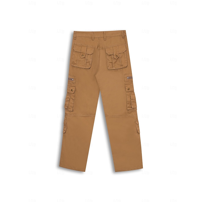 Men's Cargo Pants Cargo Trousers Tactical Pants Tactical Work Pants Multi Pocket Straight Leg Plain Full Length Tactical Black khaki Micro-elastic3