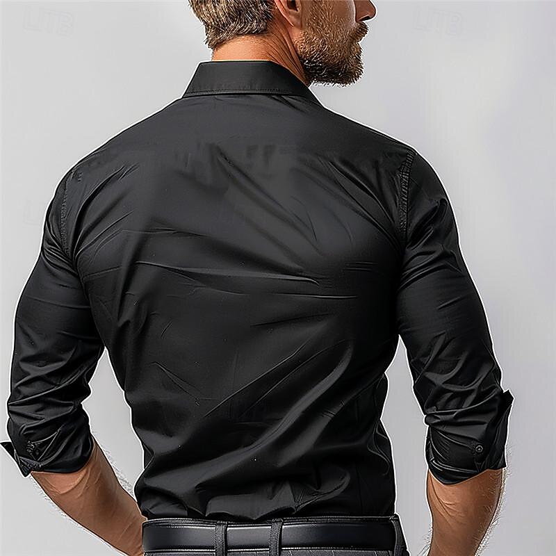 Men's Dress Shirt Printed Shirts Lion Street Wear to work Black Dark Navy Fuchsia Long Sleeve Turndown Spring & Summer Clothing Apparel Print2