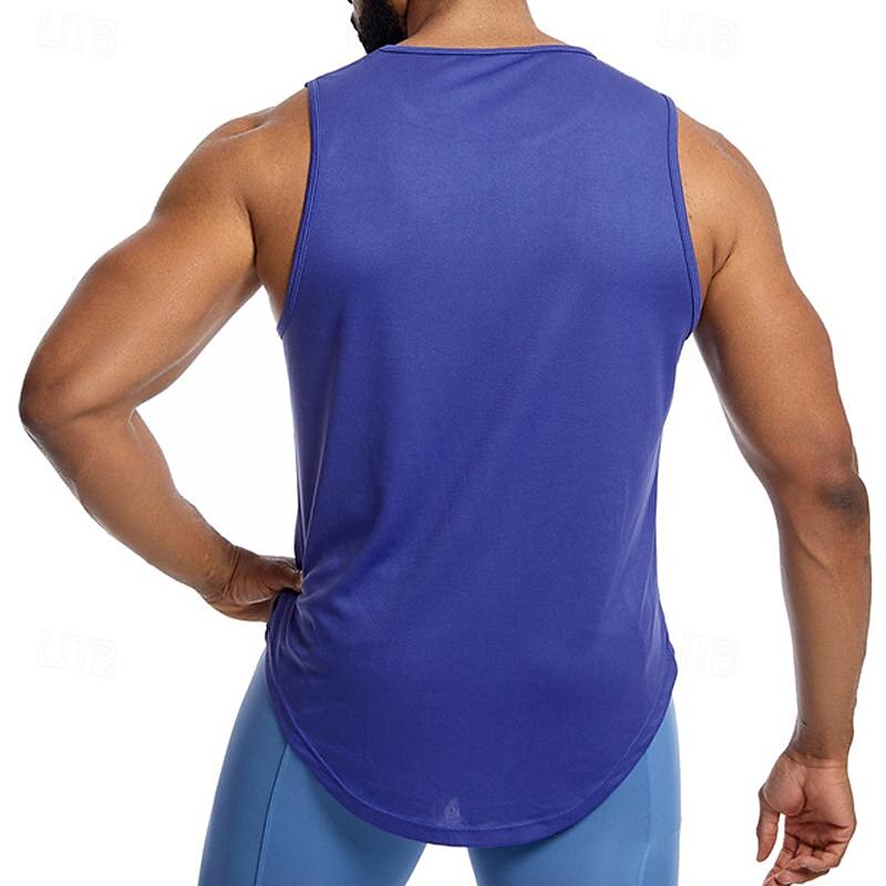 Men's Tank Top Fitness Tank Tank Undershirt Crew Neck Sleeveless Sport Casual Daily Gym Breathable Soft Plain Black Yellow Activewear Fashion Basic3