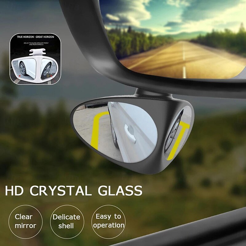 360 Degree Rotatable Side Car Blind Spot Convex Mirror Car Blind Spot Convex Mirror Rearview Parking Safety Auto Exterior Mirror4