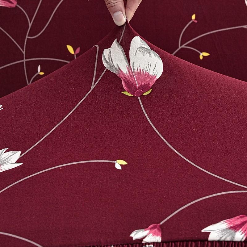 Floral Printed Sofa Cover Stretch Slipcovers with Skirt,Soft Durable Couch Cover 1 Piece Spandex Fabric Washable Furniture Protector fit Armchair Seat/Loveseat/Sofa/XL Sofa/L Shape Sofa 8