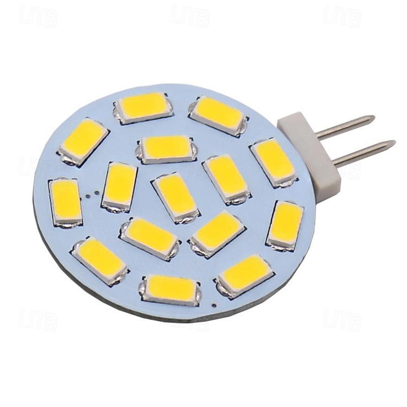 LED Ceiling Light G4 5730SMD Side Pin Be-pin 3W LED AC/DC 12V 24V DC 15 Leds Warm White  Red Green Blue Spotlight LED Corn Bulb Light 10 PCS2