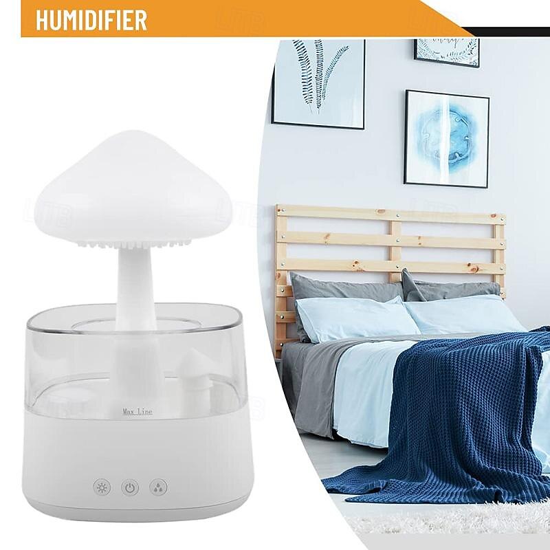 LED Smart Light Rain Lamp Cloud Humidifier Home Creative Large Fog Capacity Colorful Atmosphere Lamp Essential Oil Raindrops Wood Grain Mushroom Aromatherapy Machine4