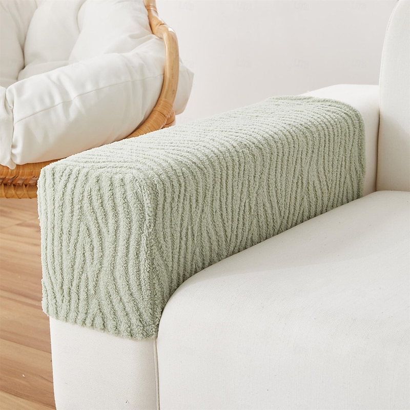 Stretch Armrest Covers for Chairs and Sofas Couch Arm Covers for Sofa Spandex Jacquard Armrest Covers Anti-Slip Furniture Protector Washable Armchair Slipcovers for Recliner Set of 2 Sage Green4