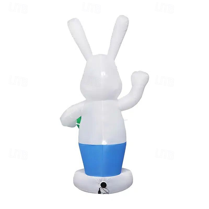 Cartoon Inflatable Model 1.9m Easter Inflatable Bunny Led Lights Holiday Venue Decoration3